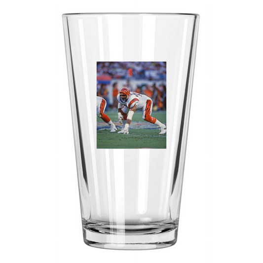 1989 Cincinnati Bengals Anthony Munoz Photo Hof 98 Pint Beer Drinking Glass