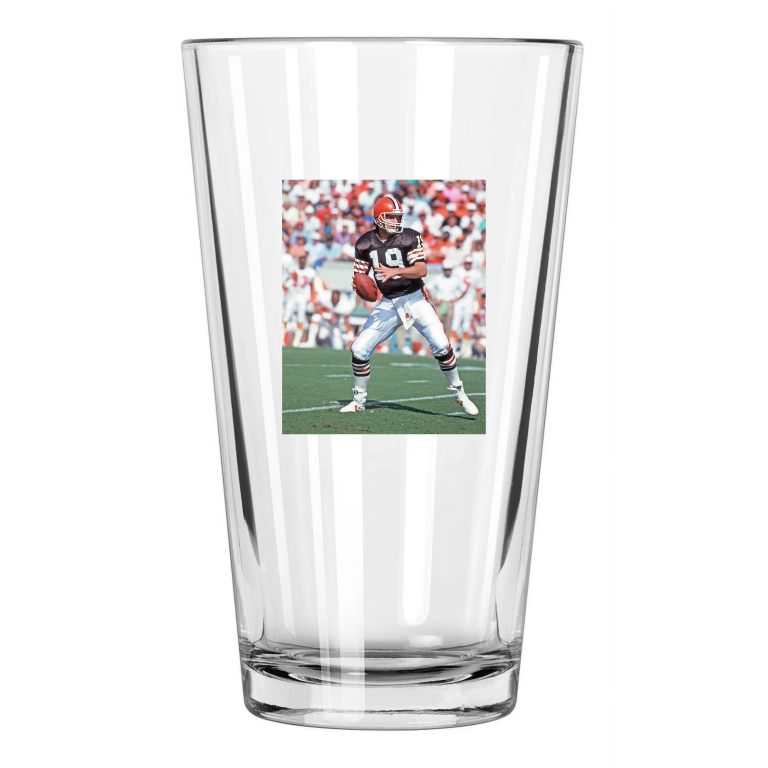 1989 Cleveland Browns Bernie Kosar Photo Nfl Football Pint Beer Drinking Glass