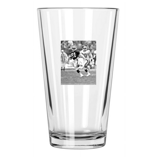 1989 Cleveland Browns Eric Metcalf Photo Nfl Playoffs Pint Beer Drinking Glass