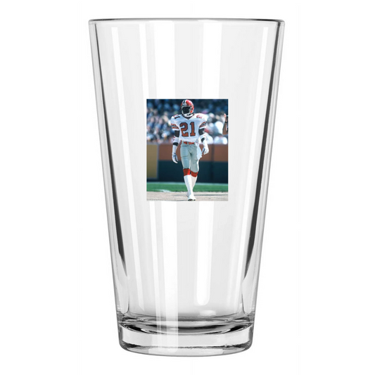 1989 Deion Sanders 'Primetime' Atlanta Falcons Rookie Pint Beer Drinking Glass