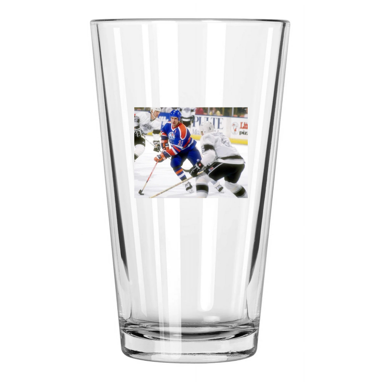 1989 Edmonton Oilers Mark Messier Photo Nhl Hockey Pint Beer Drinking Glass