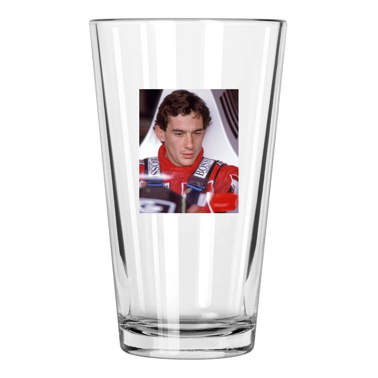 1989 F1 Racecar Driver Ayrton Senna Formula One 1 1 Pint Beer Drinking Glass