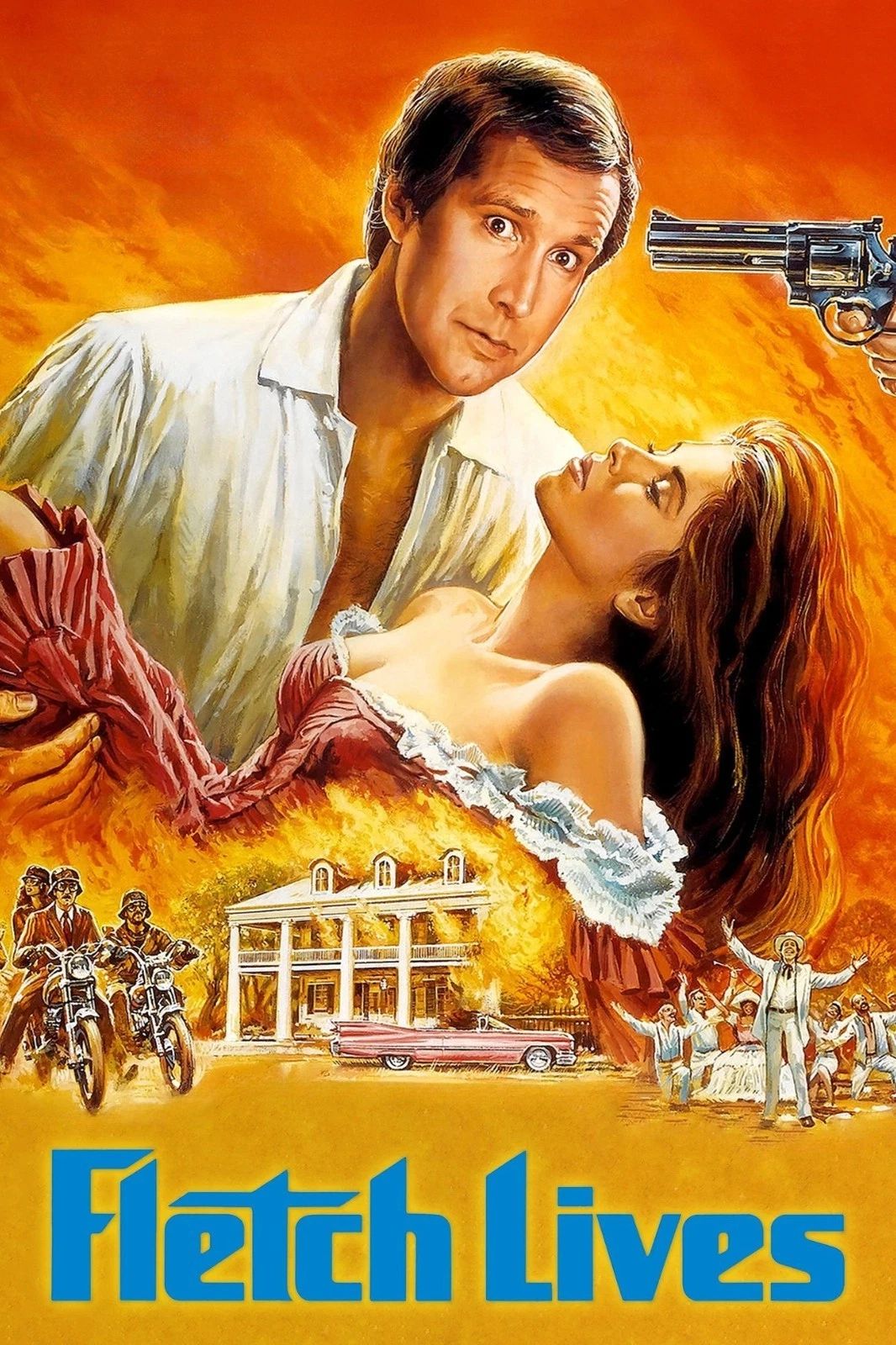 1989 Fletch Lives Movie Poster Chevy Chase Julianne Phillips Comedy