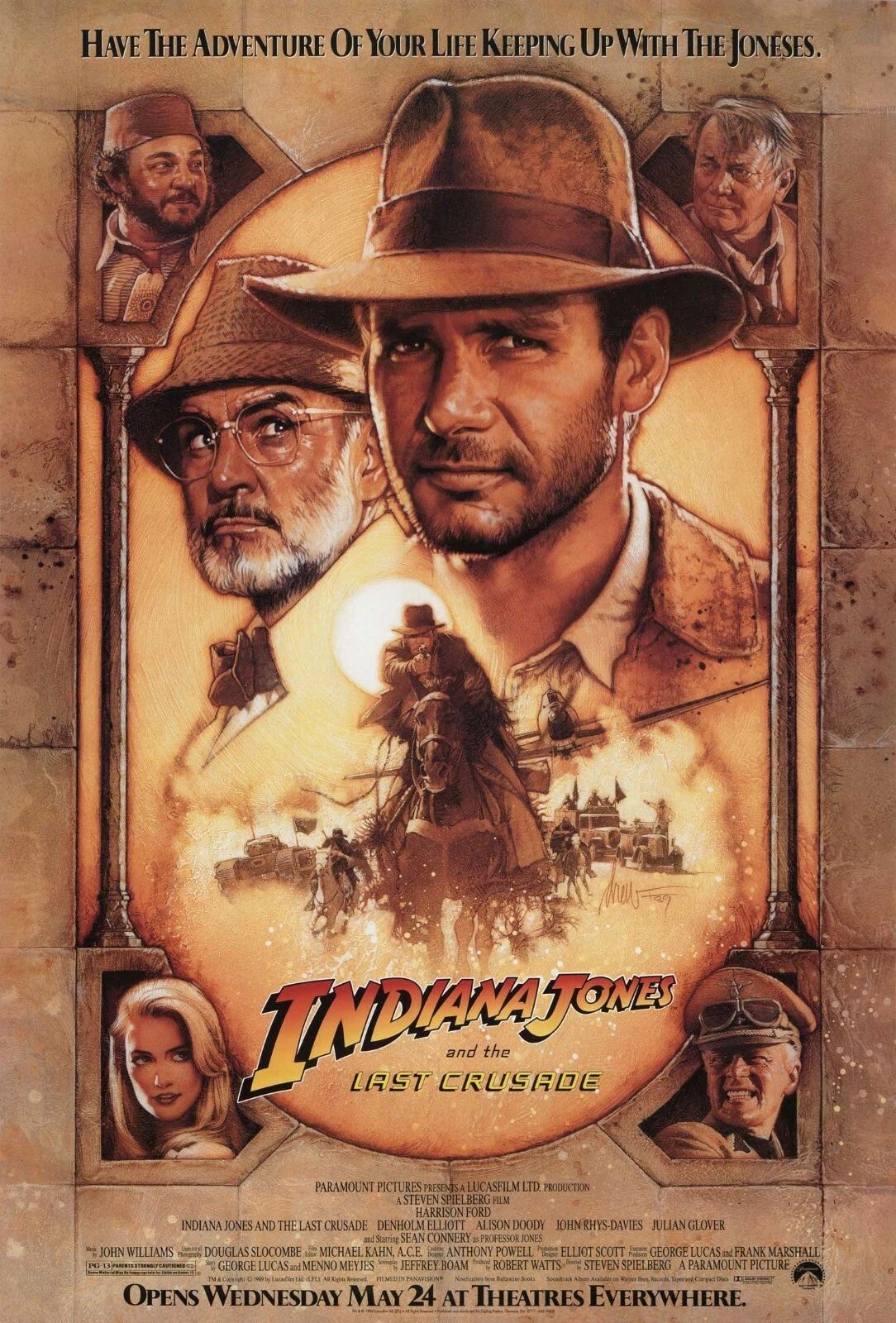 1989 Indiana Jones And The Last Crusade Movie Poster Print Harrison Ford