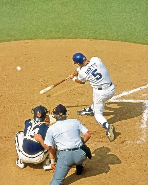 1989 Kansas City Royals George Brett Glossy Magnet Print Post Hof 99