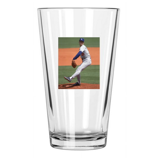1989 Los Angeles Dodgers Orel Hershiser Photo Pint Beer Drinking Glass