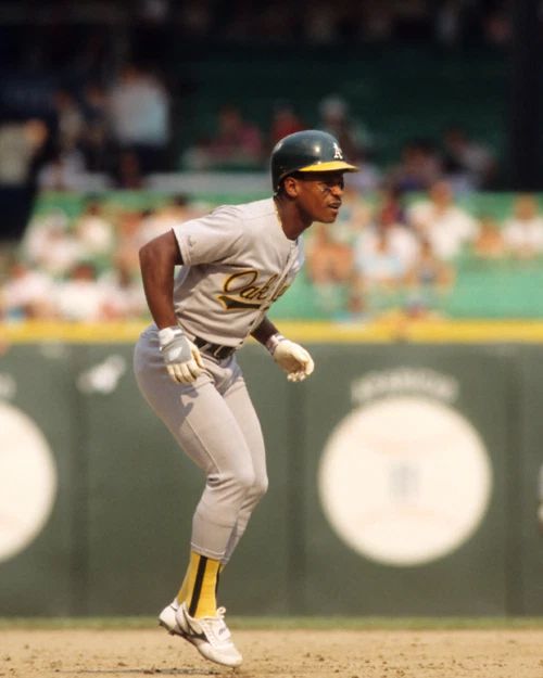1989 Oakland Athletics Rickey Henderson Glossy Photo Baseball Print Hof 09