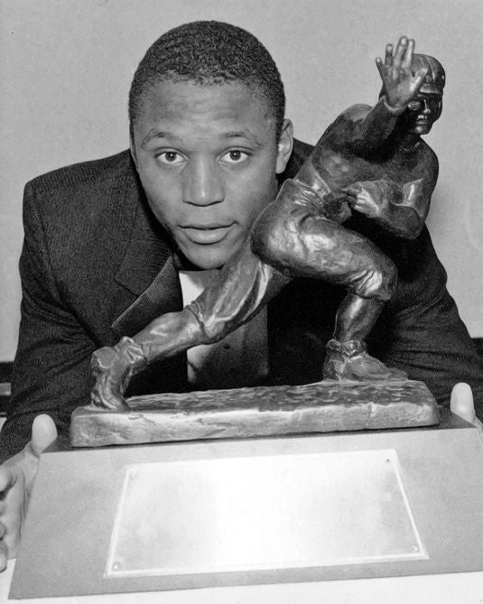 1989 Oklahoma State Barry Sanders Glossy Photo College Heisman Trophy Print