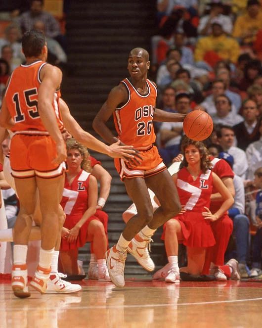 1989 Oregon State Beavers Gary Payton Glossy Keychain Glossy Basketball Print