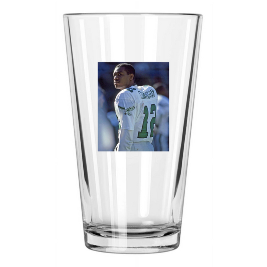 1989 Philadelphia Eagles Randall Cunningham Photo Pint Beer Drinking Glass