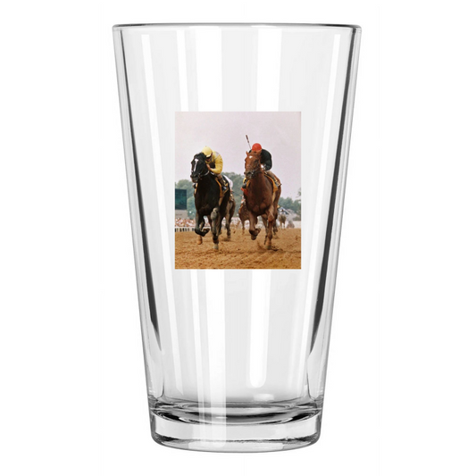 1989 Preakness Stakes Sunday Silence Vs Easy Goer Photo Pint Beer Drinking Glass