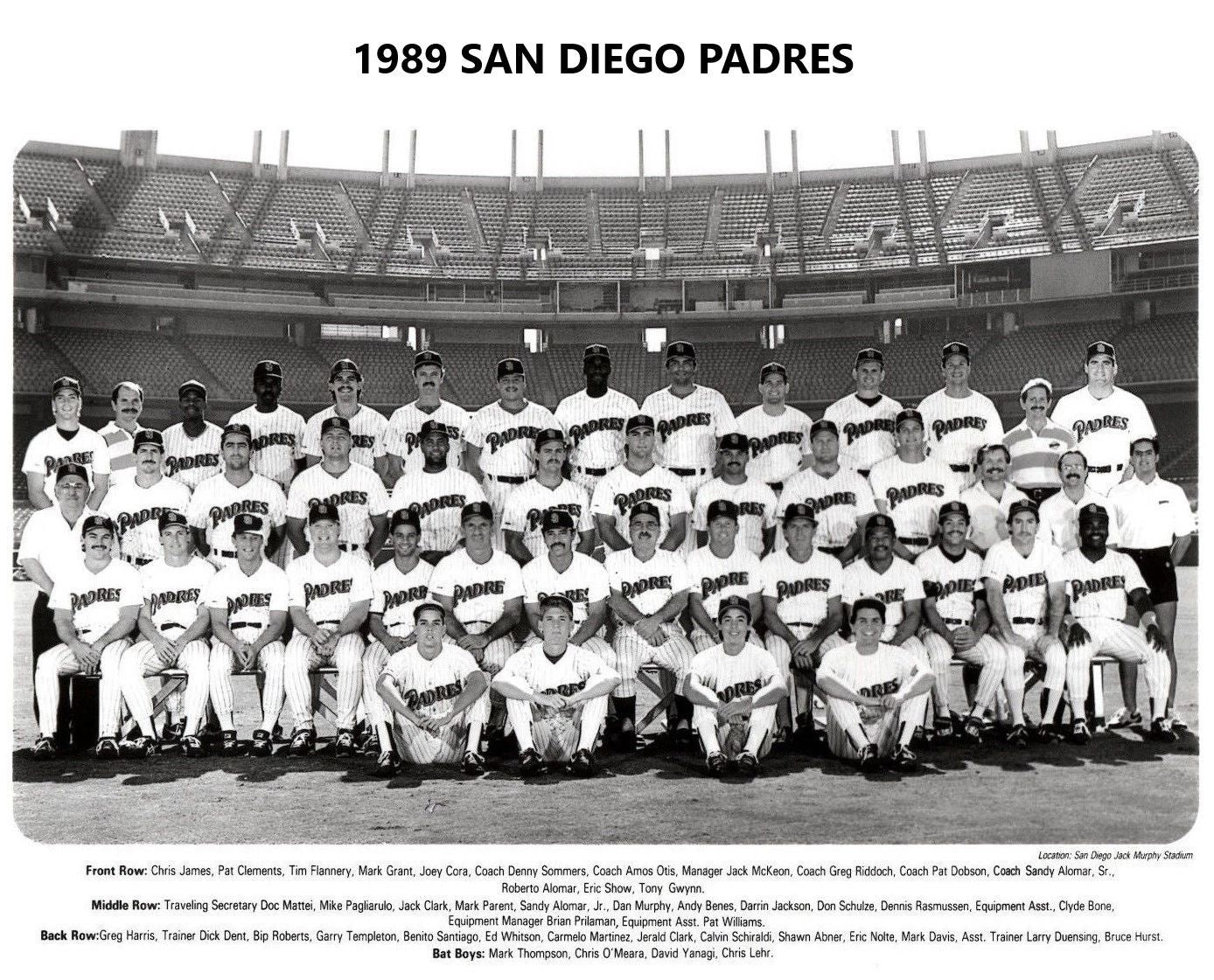 1989 San Diego Padres Team Magnet Baseball Picture Mlb