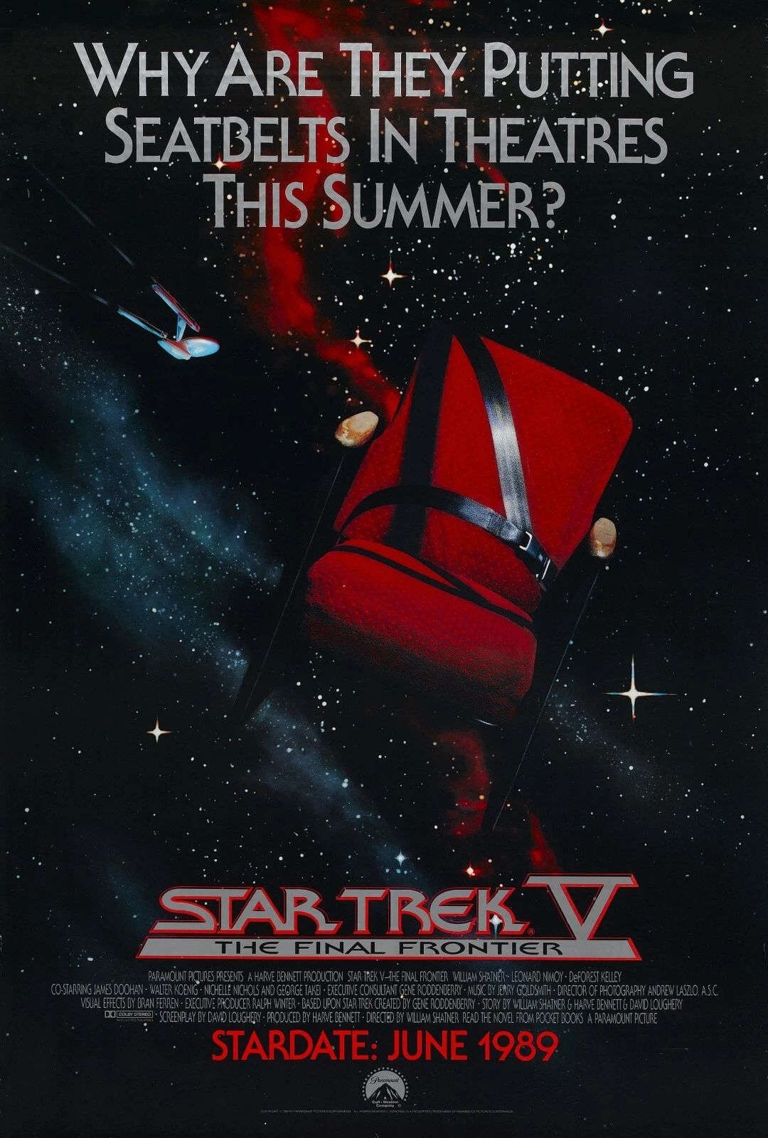 1989 Star Trek V The Final Frontier Movie Magnet William Shatner Nimoy