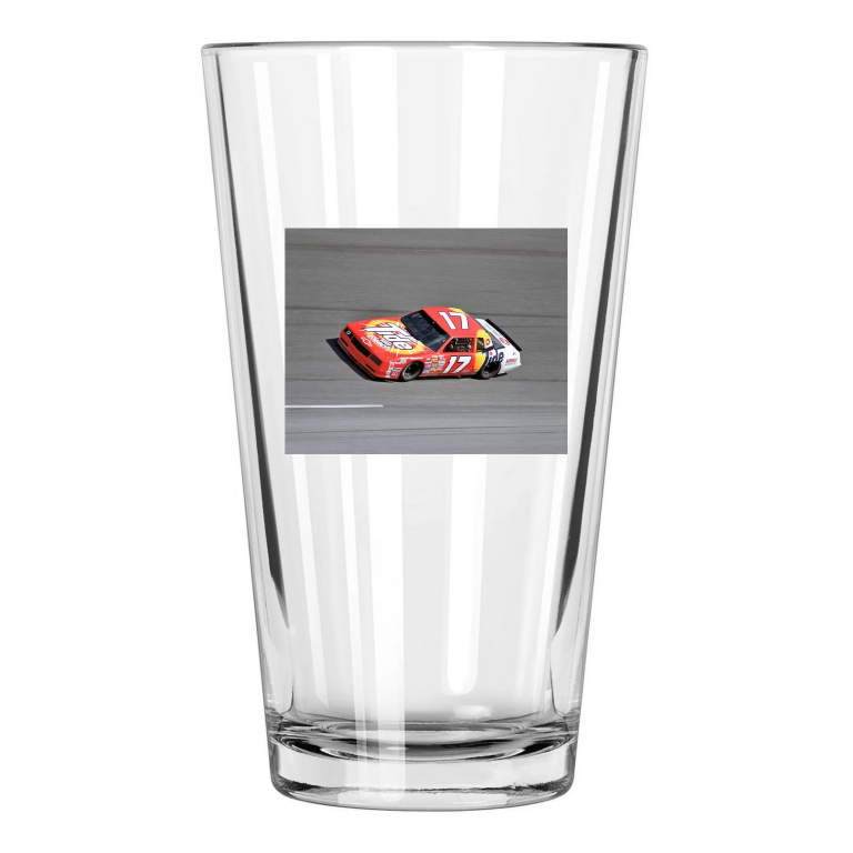 1989 Tide Chevy Darrell Waltrip Photo Daytona 500 Pint Beer Drinking Glass