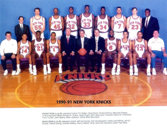91 New York Knicks Team Photo Picture Ny Basketball Nba