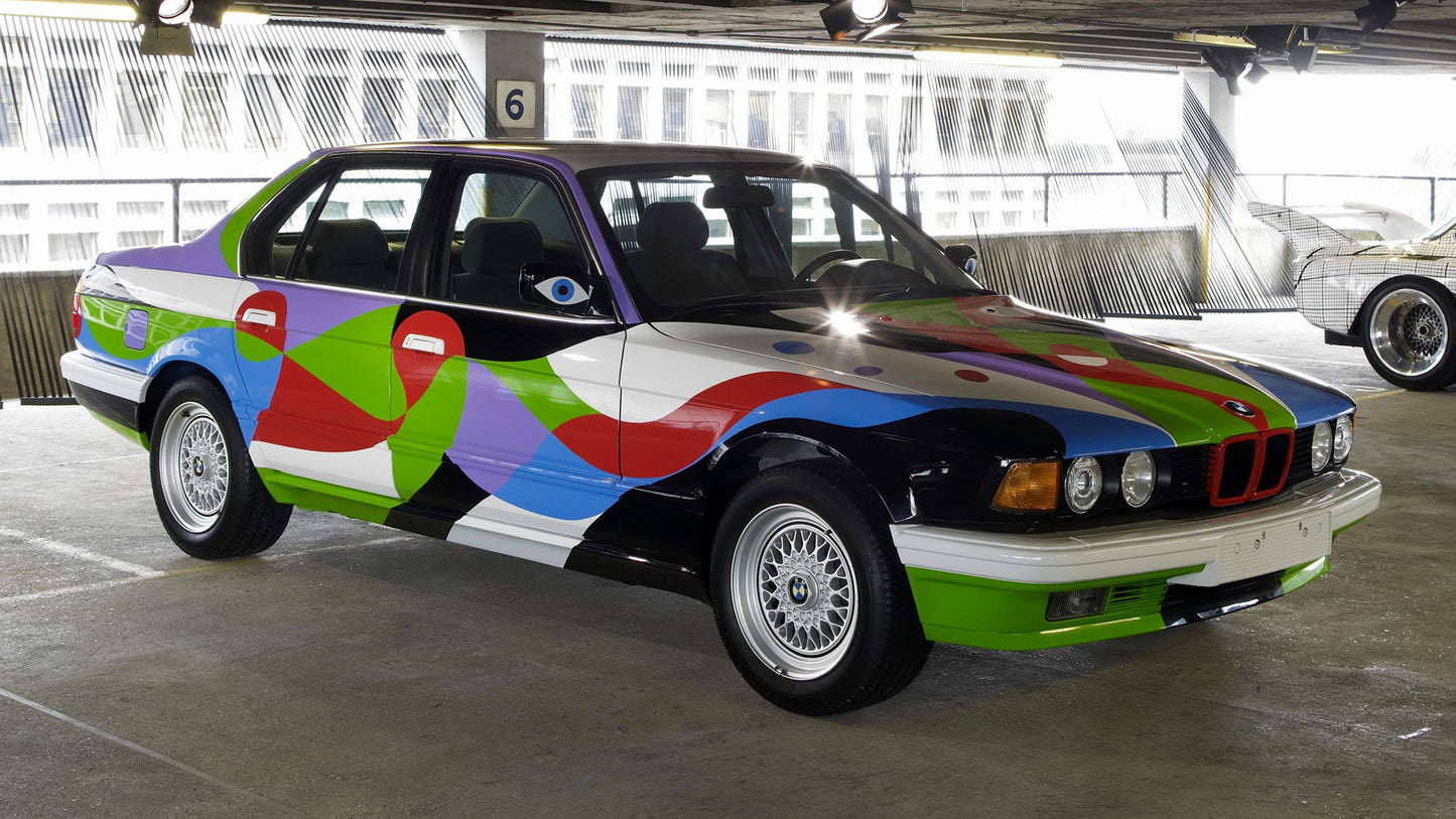 Bmw Series Art Car By Cesar Manrique Hd Art Keychain