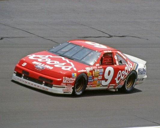 1990 Coors Ford Bill Elliott Glossy Keychain Budweiser 500 Print Dover Downs