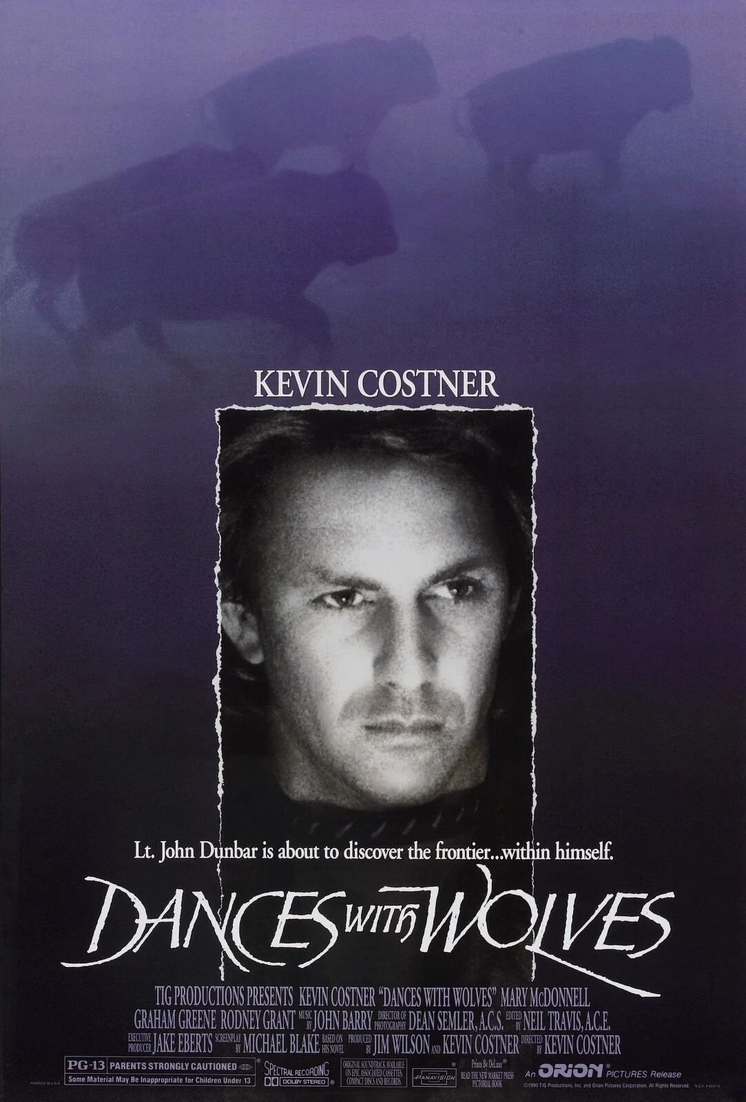 1990 Dances With Wolves Movie Keychain Kevin Costner Mary Mcdonnell