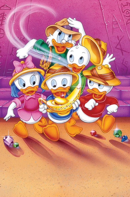 1990 Ducktales Treasure Of The Lost Lamp Movie Keychain Scrooge Huey