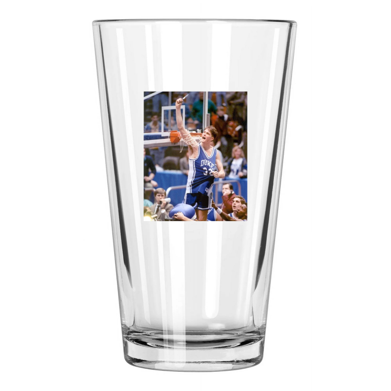 1990 Duke Christian Laettner Photo Sweet 16 Basketball Pint Beer Drinking Glass