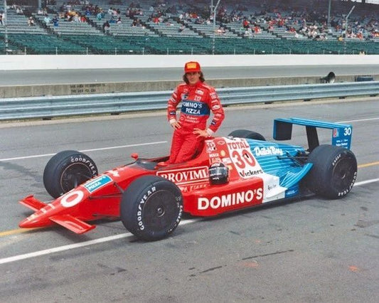 1990 Indy Driver Arie Luyendyk Glossy Keychain Indianapolis 500 Print