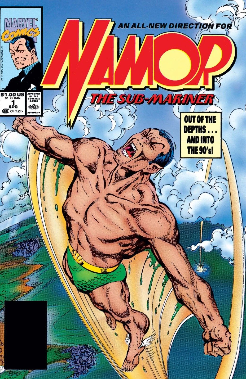 1990 Marvel Comics Namor #1 Cover Poster Print The Sub Mariner Atlantis