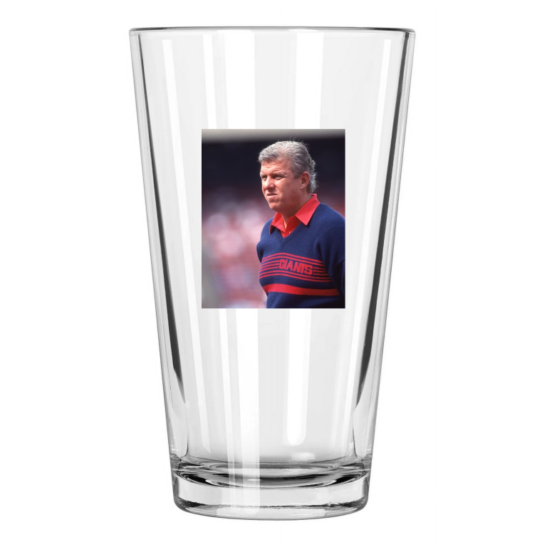 1990 New York Giants Coach Bill Parcells Photo Pint Beer Drinking Glass