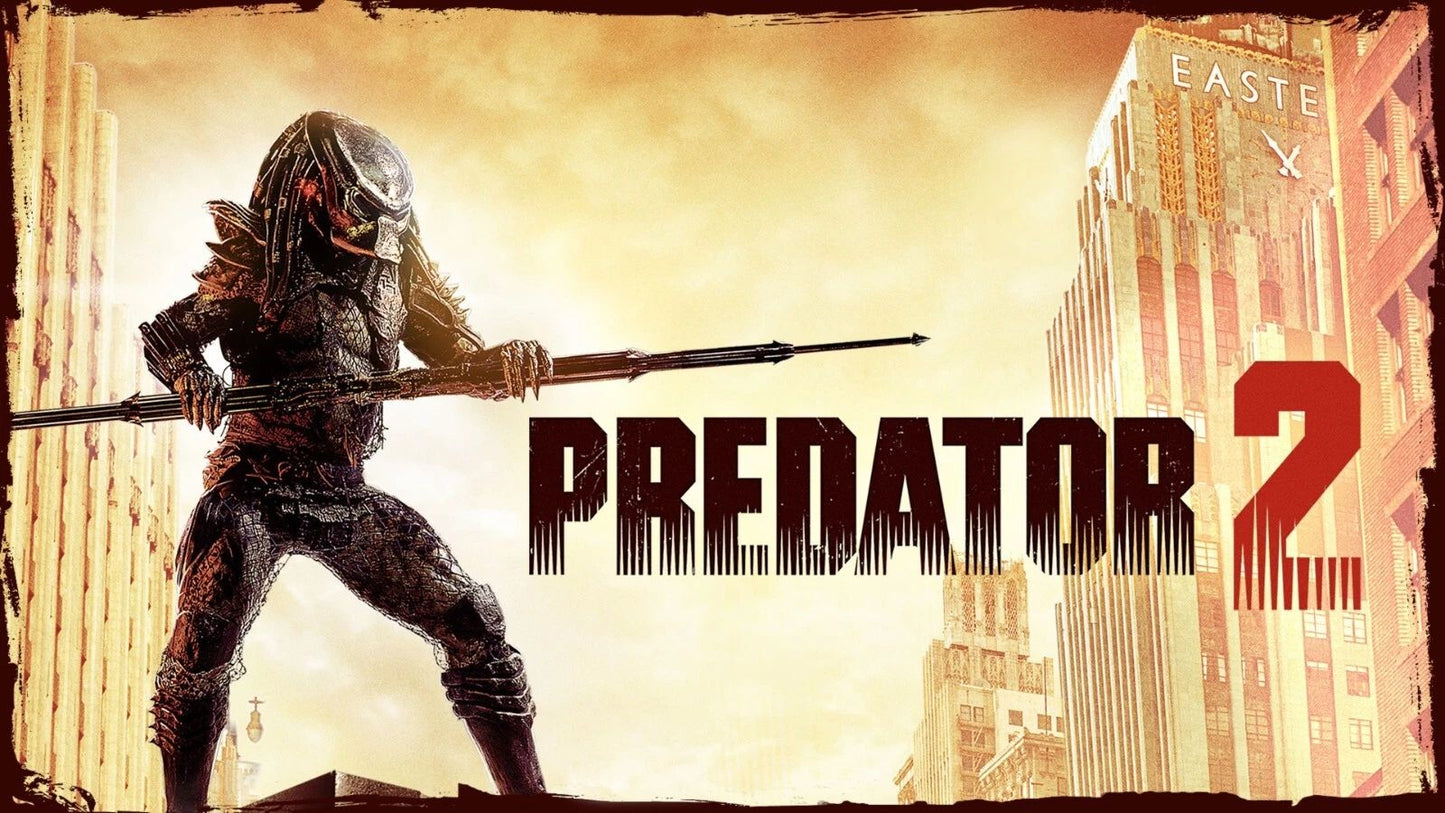 1990 Predator 2 Movie Keychain Danny Glover Garey Busey Bill Paxton