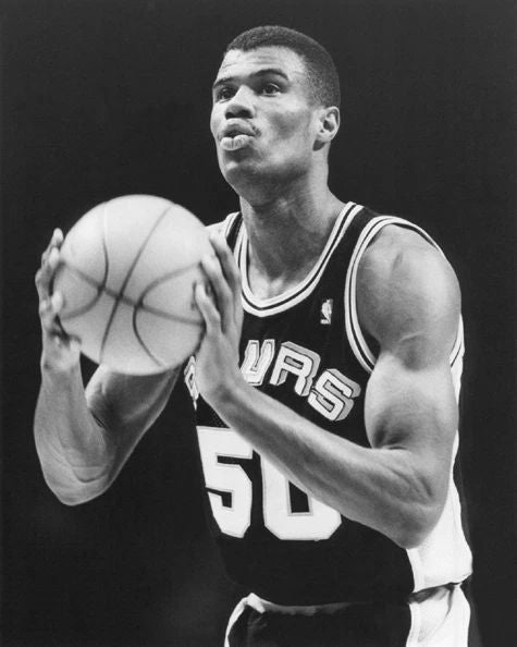 1990 San Antonio Spurs David Robinson Glossy Keychain Basketball Print