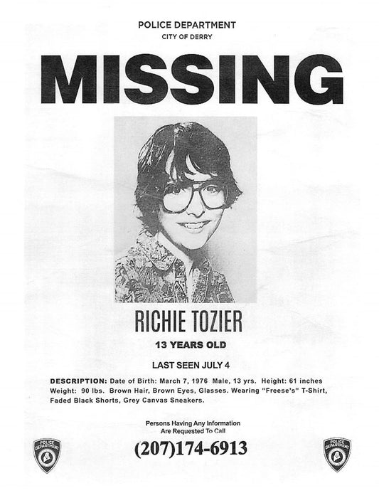 1990 Stephen King It Missing Richie Tozier Pennywise Clown Posterprint