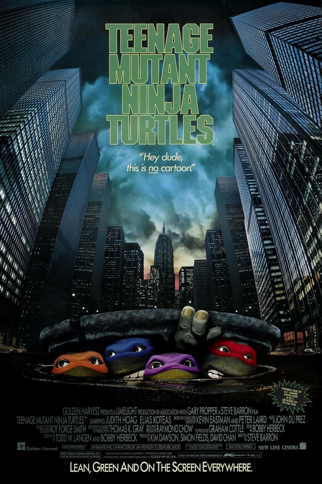 1990 Teenage Mutant Ninja Turtles Movie Keychain Leonardo Michaelangelo