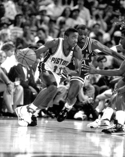 1991 Detroit Pistons Isiah Thomas Glossy Magnet Nba Basketball Print