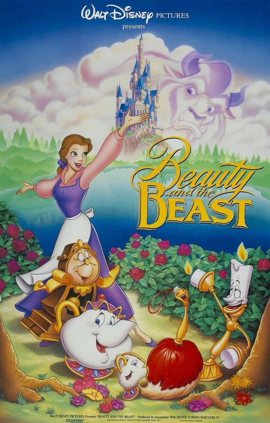 1991 Disney Beauty And The Beast Movie Keychain Belle Be Our Guest