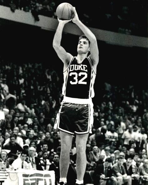 1991 Duke Christian Laettner Glossy Keychain Glossy Basketball Print
