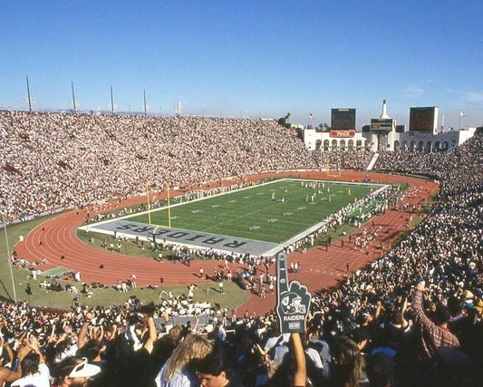 1991 Los Angeles Coliseumglossy Keychain Afc Playoffs Print Raiders Keychain