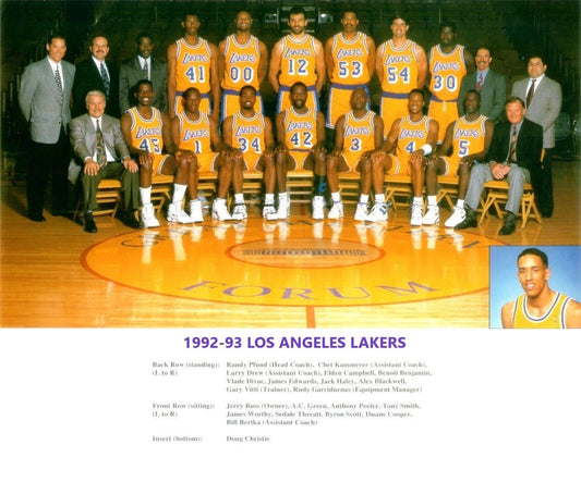 93 Los Angeles Lakers Team Keychain Basketball Picture Nba La
