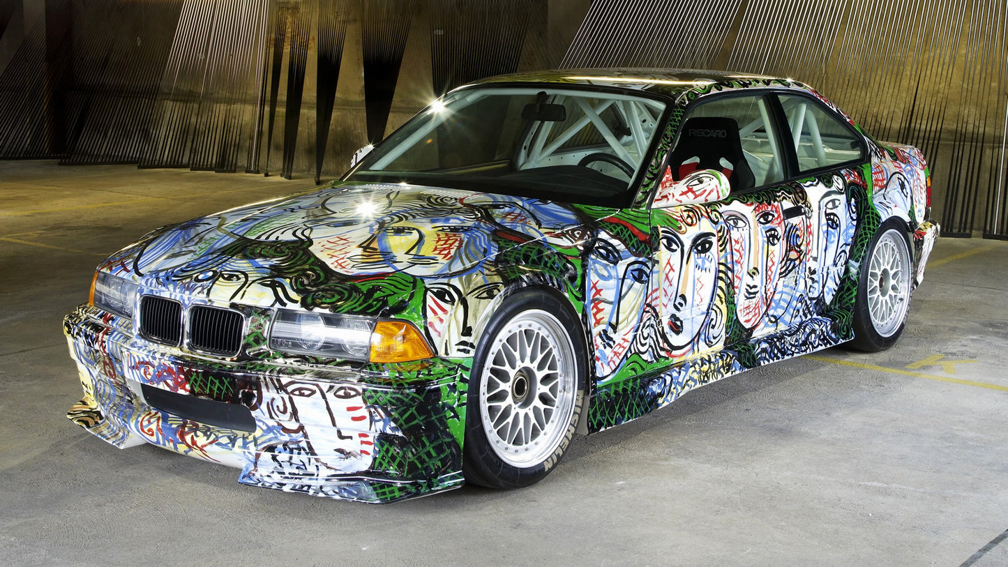 Bmw M3 Gtr Art Car By Sandro Chia Hd Art Keychain