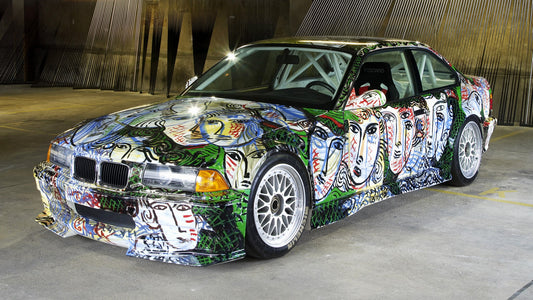 Bmw M3 Gtr Art Car By Sandro Chia Hd Art Keychain