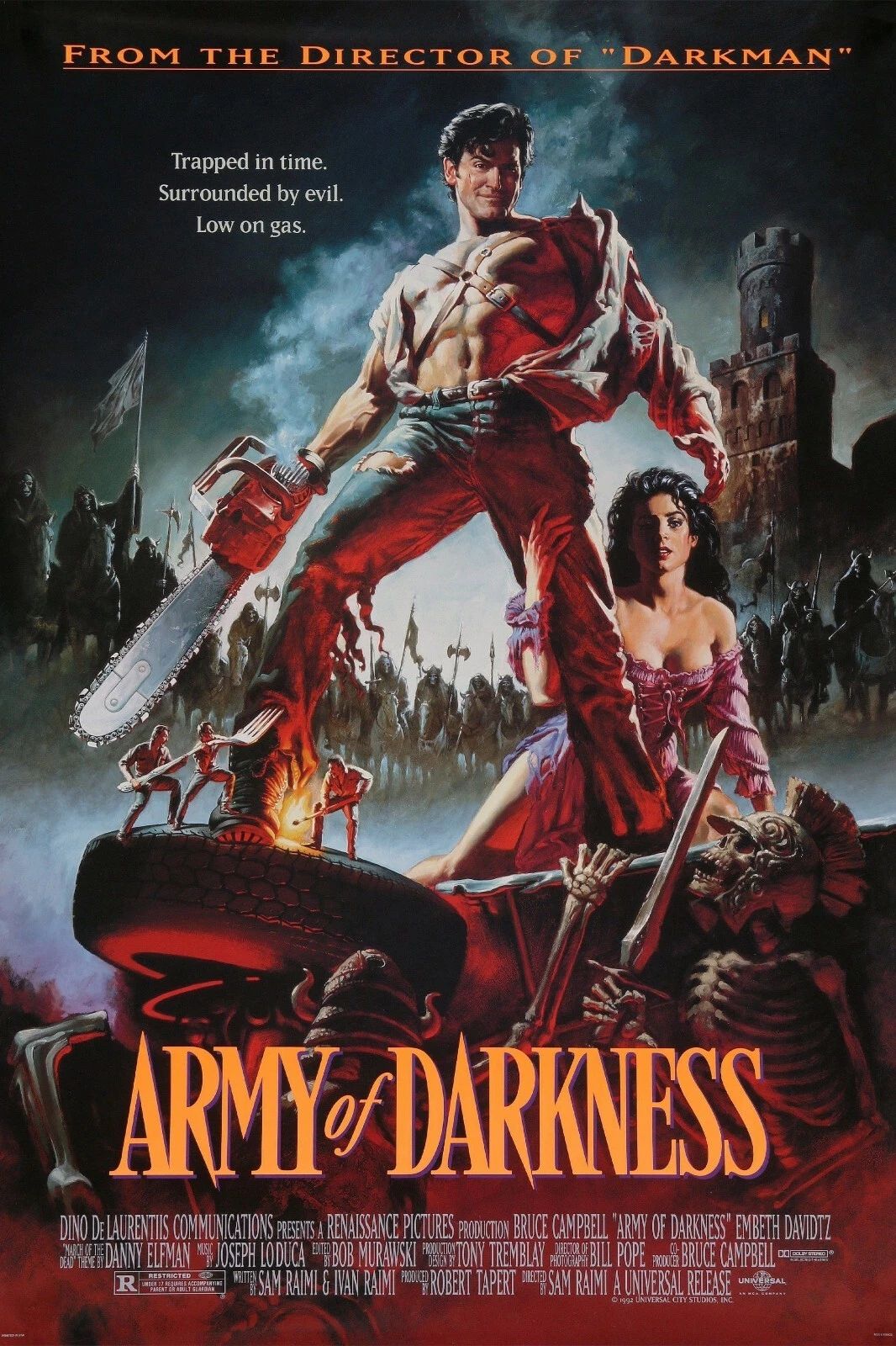 1992 Army Of Darkness Movie Keychain Ash Sheila Bruce Campbell Horror