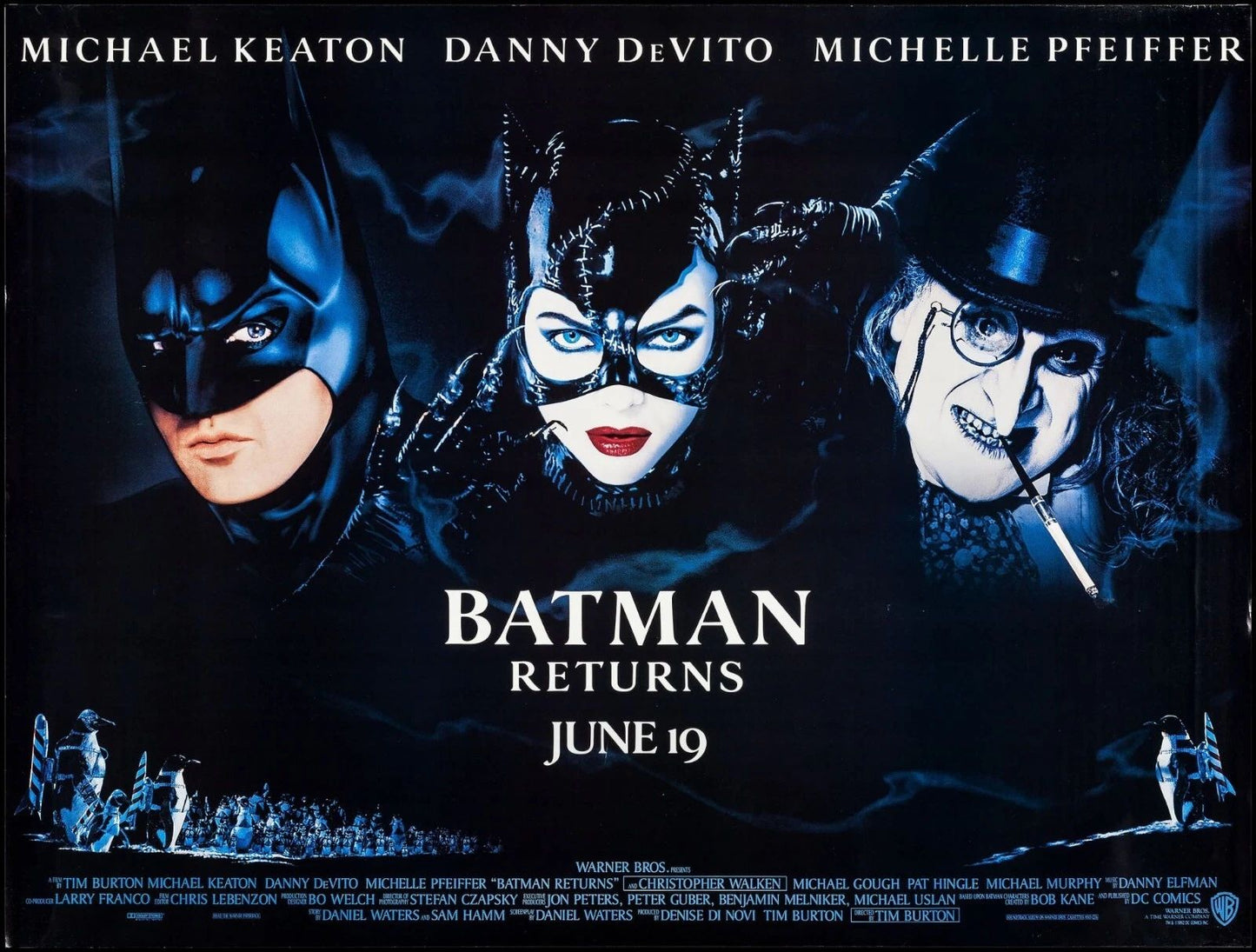 1992 Batman Returns Movie Magnet Michael Keaton Penguin Catwoman