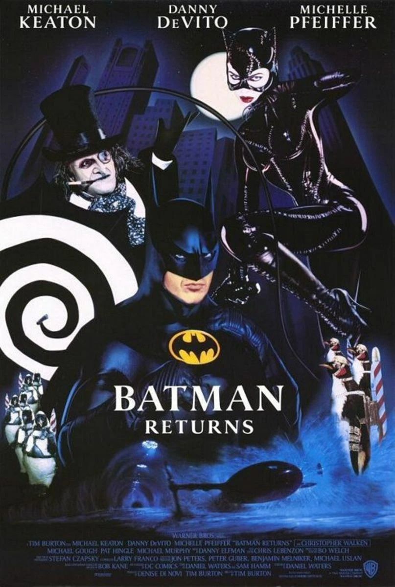 1992 Batman Returns Movie Keychain Michael Keaton Dc Comics Gotham