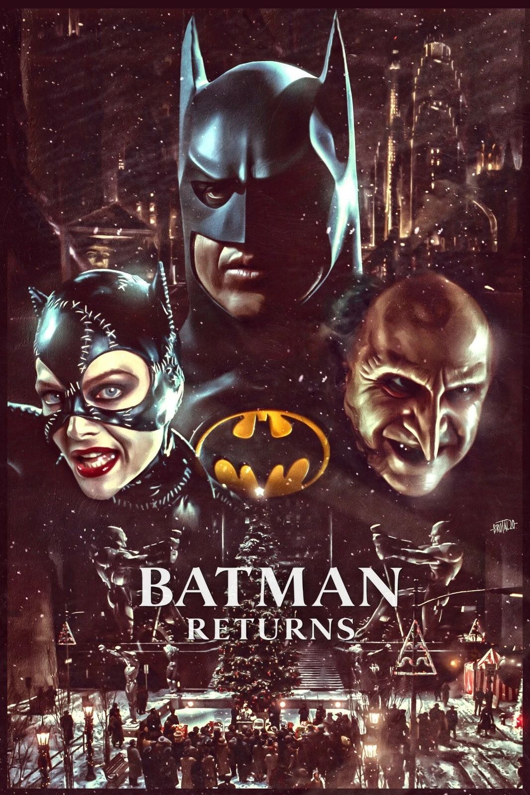 1992 Batman Returns Movie Magnet Michael Keaton Penguin Devito Gotham
