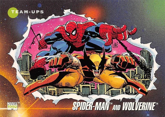 1992 Impel Marvel #74 Spider Man And Wolverine