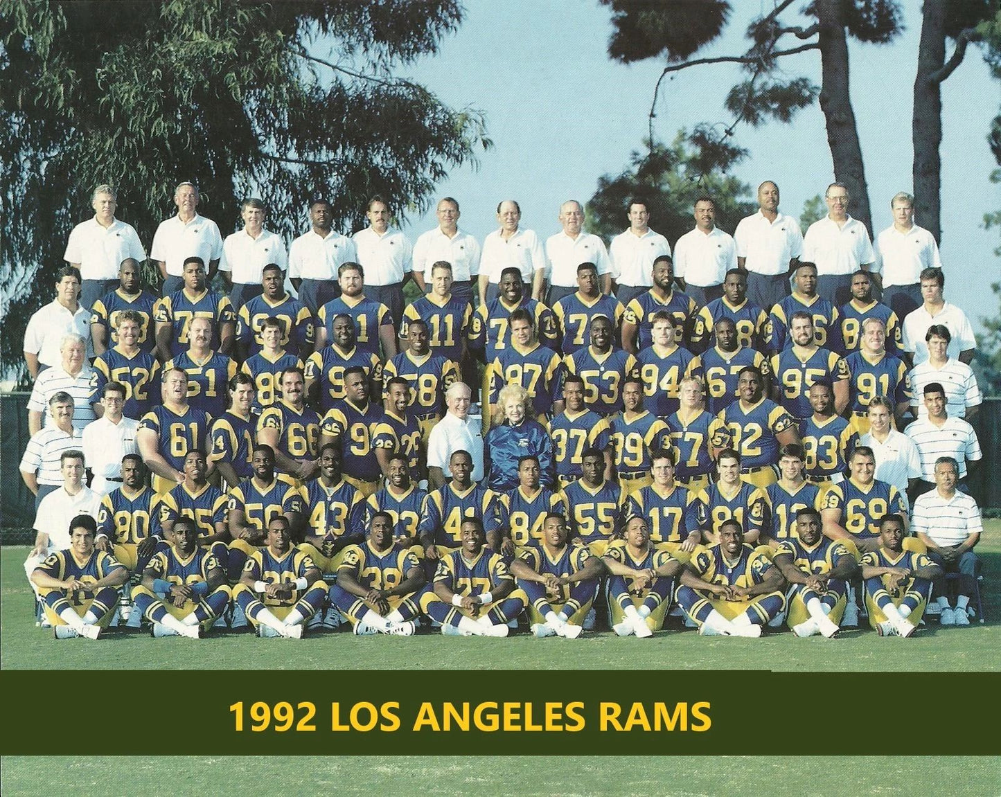 1992 Los Angeles Rams Team Magnet Football Nfl Picture La