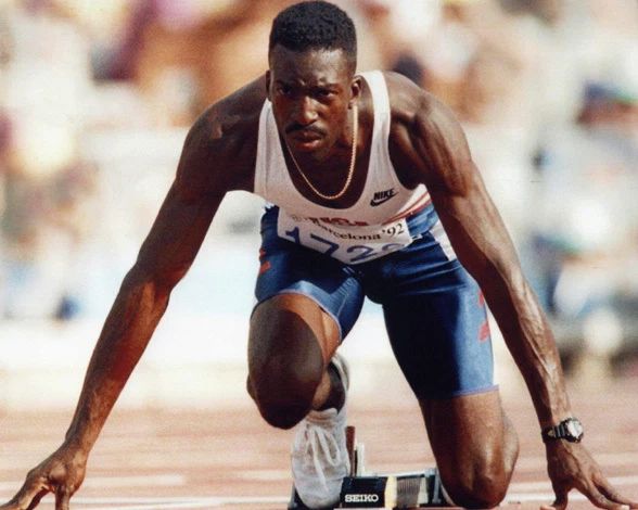 1992 Olympics Michael Johnson Glossy Keychain Usa Keychain Track And Field
