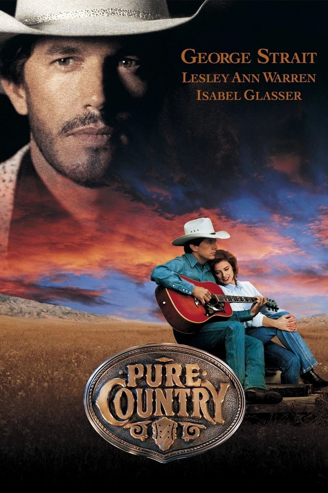 1992 Pure Country Movie Poster George Strait Dusty Lula Harley Buddy