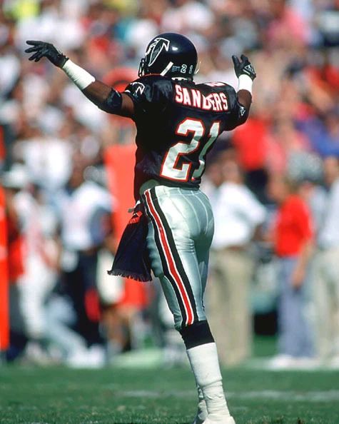 1993 Atlanta Falcons Deion Sanders Keychain Football Print 'Primetime' Keychain
