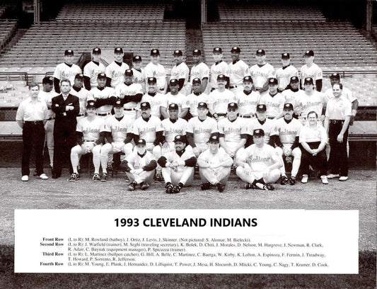 1993 Cleveland Indians Team Magnet Baseball Picture Mlb
