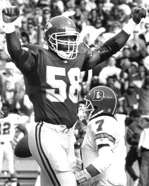 1993 Kansas City Chiefs Derrick Thomas Sacks John Elway Glossy Keychain Keychain