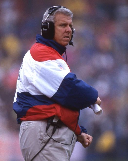 1993 New England Patriots Coach Bill Parcells Glossy Keychain Keychain